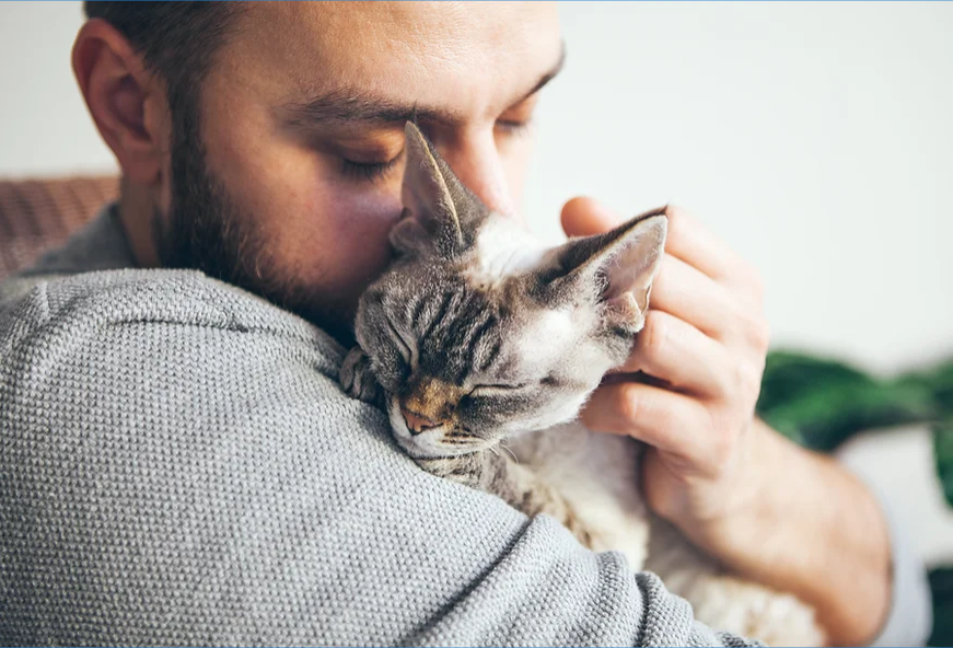 Homem com gato